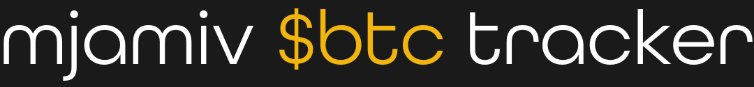 mjamiv btc tracker